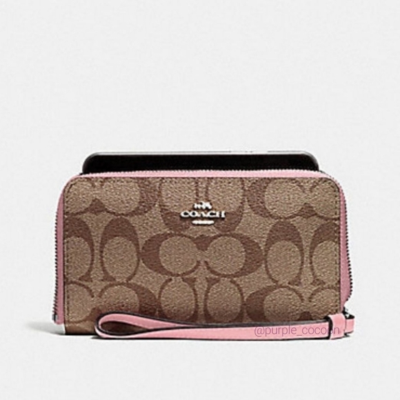 Coach Handbags - Coach Zip Around Phone Wristlet